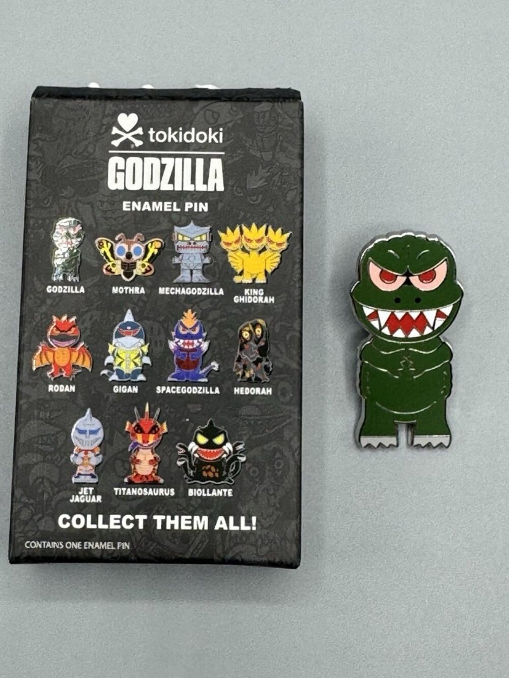tokidoki X Godzilla Blind Enamel Pin GODZILLA New Open Box